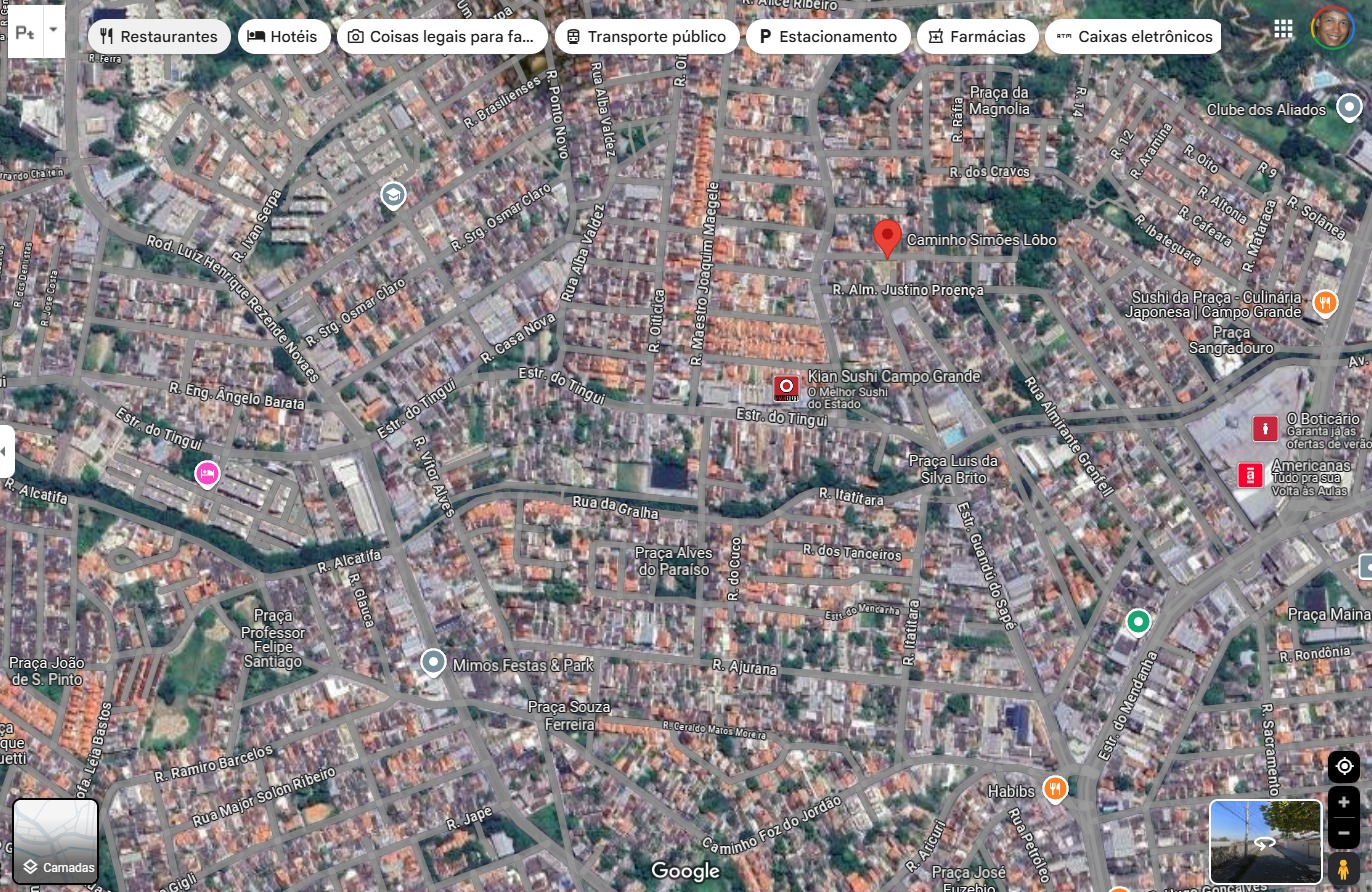 Vista aérea da região